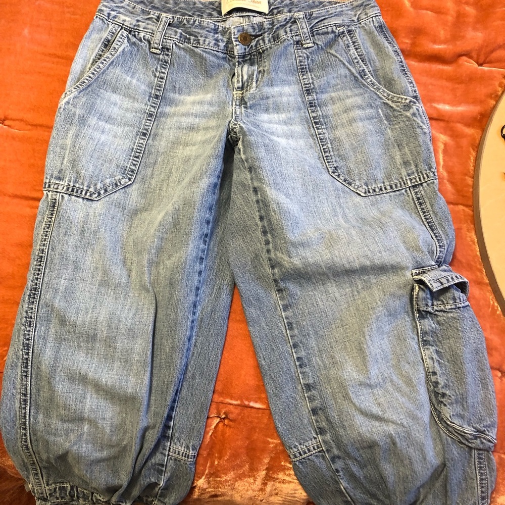 London Jean Cargo Crop Jeans